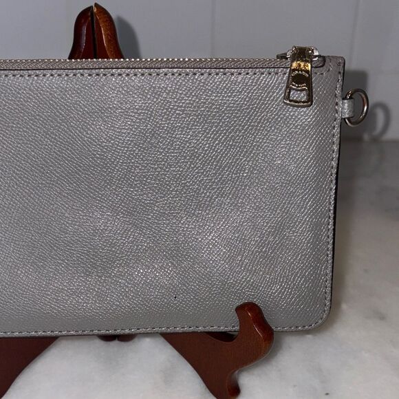 Coach Wristlet Bag Purse Leather Cross Grain Clutch Wallet - Picture 6 of 16